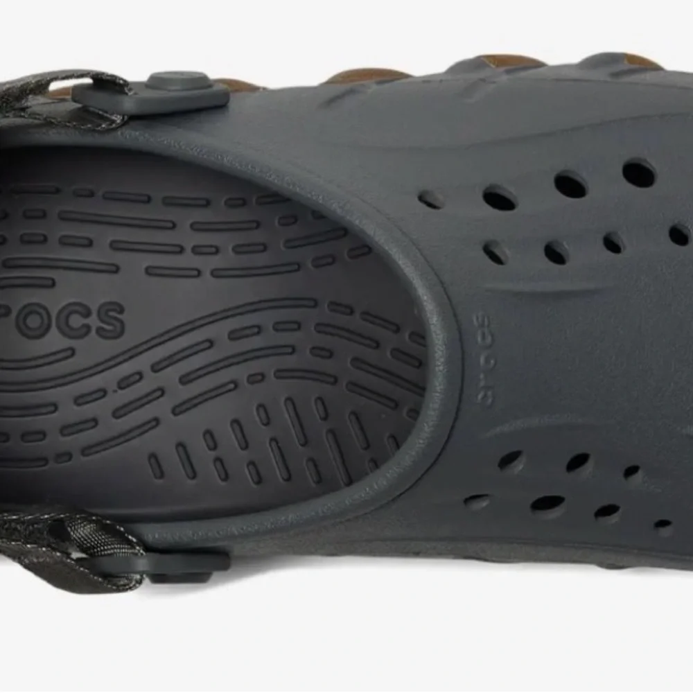 CROCS echo gum Ro clog in Slate Grey Clog with Brown Outsole Accents